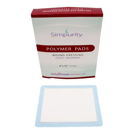 Safe N Simple  SNS59080 Super Absorbent Dressing Simpurity Nonadhesive 8 X 10 Inch Rectangle