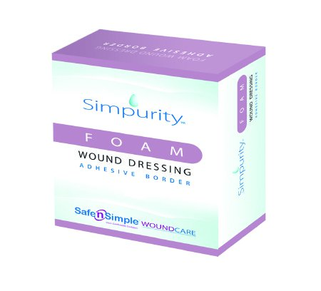 Safe N Simple  SNS72320 Foam Dressing Simpurity 4 X 5 Inch With Border Film Backing Adhesive Rectangle Sterile