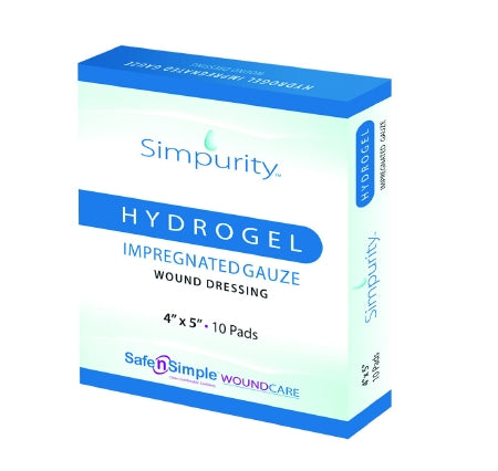 Safe N Simple  SNS58802 Hydrogel Wound Dressing HydroGel Impregnated 2 X 2 Inch Square Sterile