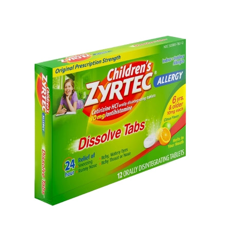 J & J Sales  05058078212 Children's Allergy Relief Zyrtec 10 mg Strength Tablet 12 per Box