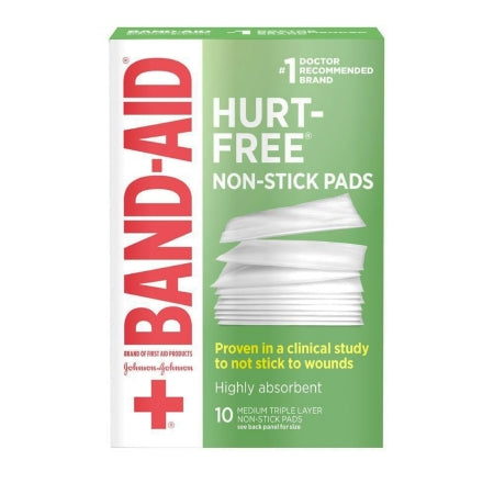 J & J Sales  38137116142 Non-Adherent Dressing Band-Aid Hurt Free 2 X 3 Inch Sterile Rectangle