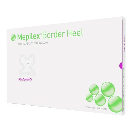 Molnlycke  282790 Foam Dressing Mepilex Border Heel 8-3/5 X 9 Inch With Border Film Backing Silicone Adhesive Heel Sterile