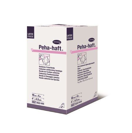 Hartmann  932444 Absorbent Cohesive Bandage Peha-haft 4 Inch X 4-1/2 Yard Self-Adherent Closure White NonSterile Standard Compression