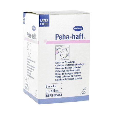 Hartmann  932443 Absorbent Cohesive Bandage Peha-haft 3 Inch X 4-1/2 Yard Self-Adherent Closure White NonSterile Standard Compression