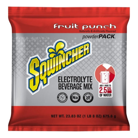 Kent Precision Foods 159016042 Oral Electrolyte Solution Sqwincher Powder Pack Fruit Punch Flavor 23.83 oz. Electrolyte