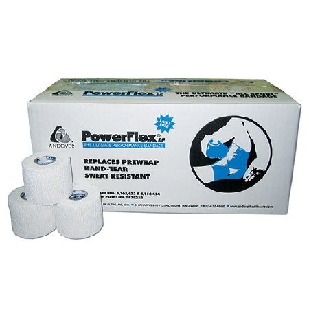 Andover Coated Products  4820WH-024 Cohesive Bandage PowerFlex 2 Inch X 6 Yard Self-Adherent Closure White NonSterile 23 lbs. Tensile Strength