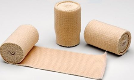 McKesson Brand 80860 Elastic Bandage McKesson 4 Inch X 4-1/2 Yard Double Hook and Loop Closure Tan NonSterile Standard Compression