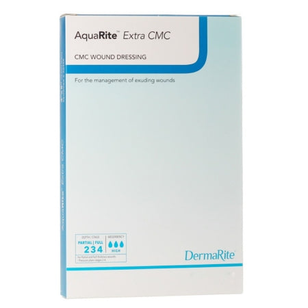 DermaRite Industries  40660 Cellulose Dressing AquaRite Extra CMC 6 X 6 Inch Square