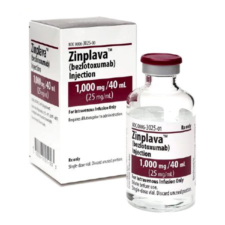 Merck  00006302500 Zinplava Bezlotoxumab 25 mg / mL Injection Single-Dose Vial 40 mL