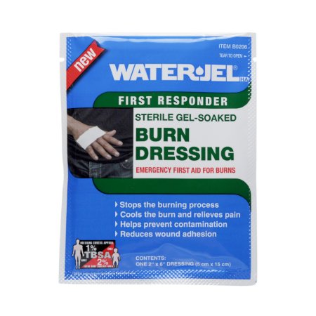 Safeguard US Operating LLC  B0206-60.00.000 Hydrogel Burn Dressing Water-Jel First Responder Sheet 2 X 6 Inch Rectangle Sterile