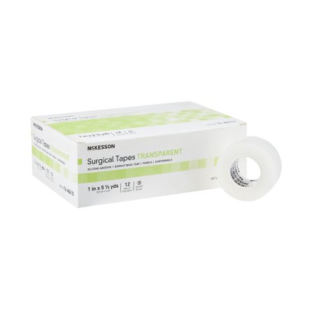 McKesson Brand 16-48410 Medical Tape McKesson Transparent 1 Inch X 5-1/2 Yard Plastic / Silicone NonSterile