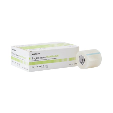 McKesson Brand 16-48420 Medical Tape McKesson Transparent 2 Inch X 5-1/2 Yard Plastic / Silicone NonSterile