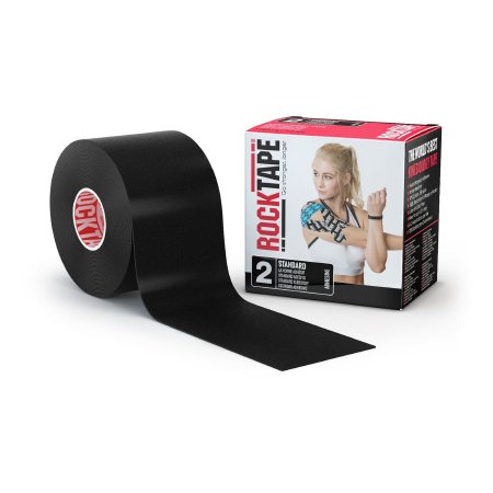 Patterson Medical Supply  081678614 Kinesiology Tape Rock Tape Black 2 Inch X 5 Yard Cotton / Nylon NonSterile