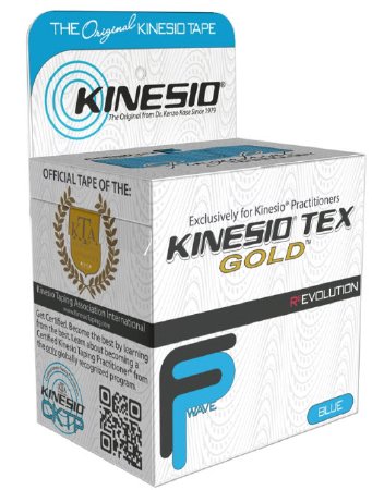 KMS LLC  GKT25024FP Kinesiology Tape Kinesio Tex Gold FP Blue 2 Inch X 4-3/10 Yard Cotton NonSterile