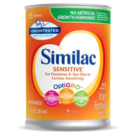 Abbott Nutrition 57535 Infant Formula Similac Sensitive 13 oz. Can Liquid Iron Lactose Sensitivity