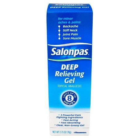 Emerson Healthcare  34658190002 Topical Pain Relief Salonpas 3.1% - 10% - 15% Strength Camphor / Menthol / Methyl Salicylate Topical Gel 2.75 oz.