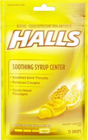 DOT Foods - Kraft Foods Inc  31254662872 Cold and Cough Relief Halls 9.1 mg Strength Lozenge 20 per Box