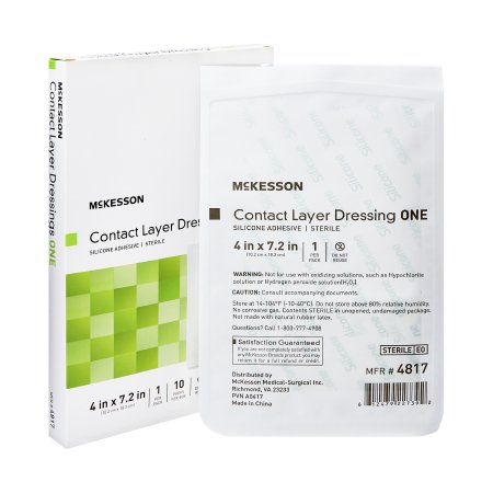 McKesson Brand 4817 Wound Contact Layer Dressing McKesson Rectangle Sterile