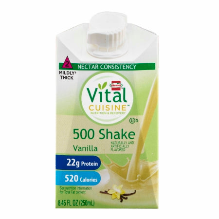 Hormel Food Sales 72504 Oral Supplement Hormel Vital Cuisine 500 Shakes Vanilla Flavor Liquid 8.45 oz. Carton