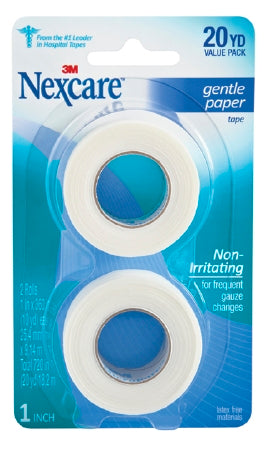 3M  781-2PK Medical Tape Nexcare Gentle White 1 Inch X 10 Yard Paper NonSterile