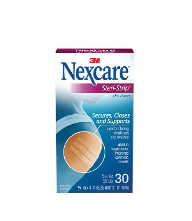 3M  H1546 Skin Closure Strip Nexcare Steri-Strip 1/4 X 4 Inch Ventilated Strip White