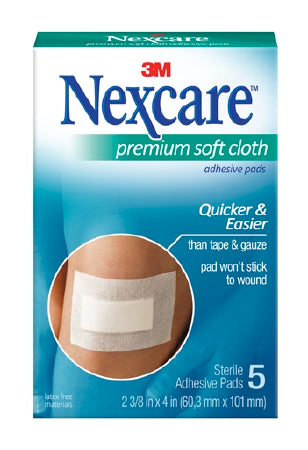 3M  H3564 Adhesive Dressing NexcarePremium 2-3/8 X 4 Inch Soft Cloth Rectangle White Sterile