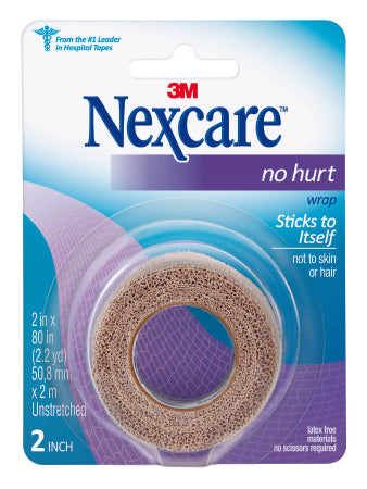 3M  NHT-2 Cohesive Bandage Nexcare No Hurt 2 X 80 Inch Self-Adherent Closure Tan NonSterile Standard Compression