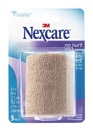 3M  NHT-3 Cohesive Bandage Nexcare No Hurt 3 Inch X 2-1/5 Yard Self-Adherent Closure Tan NonSterile Standard Compression