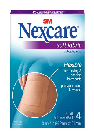 3M  SFP34 Adhesive Strip Nexcare 3 X 4 Inch Fabric Rectangle Tan Sterile