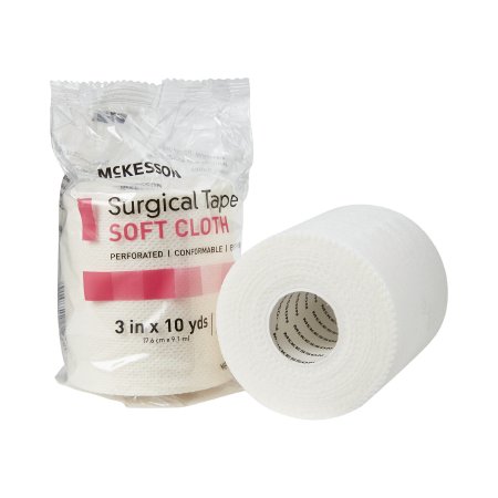 McKesson Brand 172-49230 Perforated Medical Tape McKesson White 3 Inch X 10 Yard Soft Cloth NonSterile