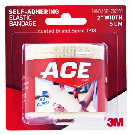 3M  207460 Elastic Bandage 3M ACE 3 Inch Width Self-Adherent Closure Tan NonSterile Standard Compression