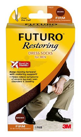 3M 71036BLEN Compression Socks 3M Futuro Knee High Large Black Closed Toe