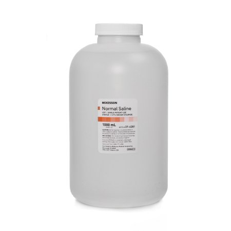 McKesson Brand 37-6281 Irrigation Solution McKesson 0.9% Sodium Chloride Not for Injection Bottle 1,000 mL