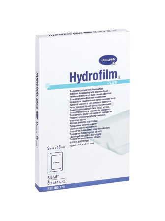 Hartmann  685774 Composite Dressing Hydrofilm Plus 3-1/2 X 6 Inch Rectangle Sterile Waterproof Film Backing