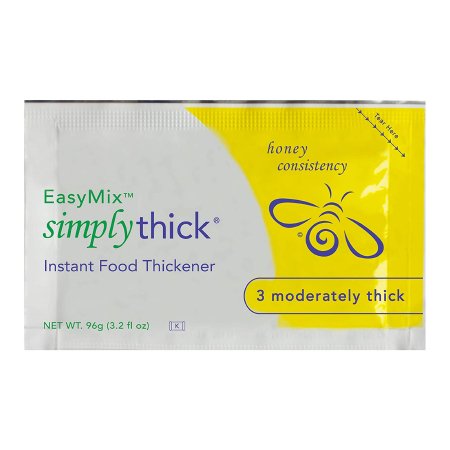 Simply Thick STBULK25L3 Food and Beverage Thickener SimplyThick Easy Mix 96 Gram Individual Packet Unflavored Gel IDDSI Level 3 Moderately Thick/Liquidized