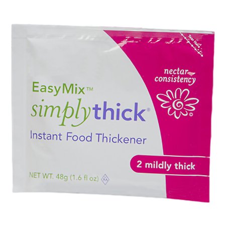 Simply Thick STBULK50L2 Food and Beverage Thickener SimplyThick Easy Mix 48 Gram Individual Packet Unflavored Gel IDDSI Level 2 Mildly Thick