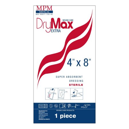 MPM Medical  MP00701 Super Absorbent Dressing DryMax Extra 4 X 8 Inch Rectangle