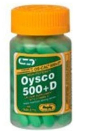 Major Pharmaceuticals  00536781708 Joint Health Supplement Oysco 500 Calcium / Vitamin D 500 mg - 200 IU Strength Tablet 60 per Bottle