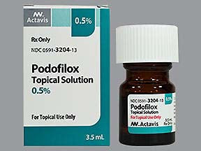 Teva  00591320413 Podofilox 0.5% Solution Bottle 3.5 mL