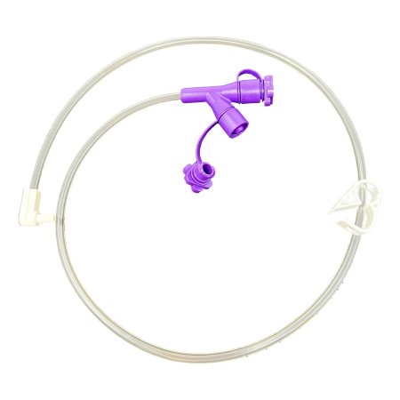 Vesco Medical VED-1001 Enteral Feeding Extension Set ENFit LoProfile 24 Inch, Right Angle, NonSterile