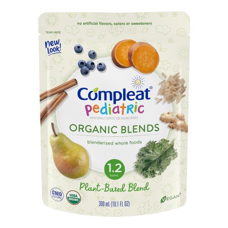 Nestle Healthcare Nutrition 00043900117218 Pediatric Oral Supplement Compleat Pediatric Organic Blends 10.1 oz. Pouch Liquid Organic Food Allergies