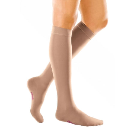 Mediusa 37207 Compression Stocking mediven forte Knee High Size 7 / Extra Wide Caramel Closed Toe