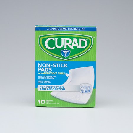 Medline  08019630020 Adhesive Strip Curad 3 X 4 Inch Cotton / Polyester Rectangle White Sterile