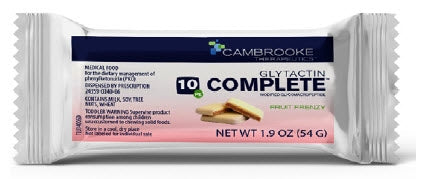 Cambrooke Therapeutics 34006 Oral Supplement Glytactin COMPLETE 10 Fruit Frenzy Flavor Bar 1.9 oz. Individual Packet