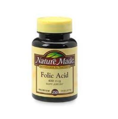 Pharmavite  03160401274 Mineral Supplement Nature Made Folic Acid 1 mg Strength Tablet 250 per Bottle