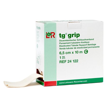 Lohmann & Rauscher  24122 Elastic Tubular Support Bandage tg grip 2-3/4 Inch X 11 Yard Medium Hand / Wrist / Small Elbow / Ankle Pull On White NonSterile Size C Standard Compression