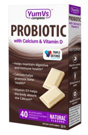 Geri-Care  8080-04 Probiotic Dietary Supplement YumV's 40 per Box Chewable Tablet