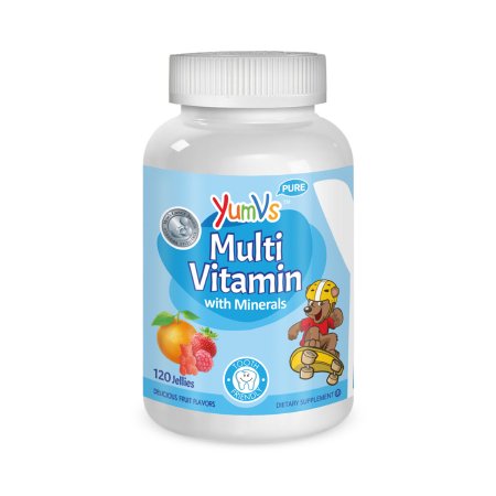 Geri-Care  9052-12-YVP Multivitamin Supplement YumV's Gummy 120 per Bottle Assorted Fruit Flavors