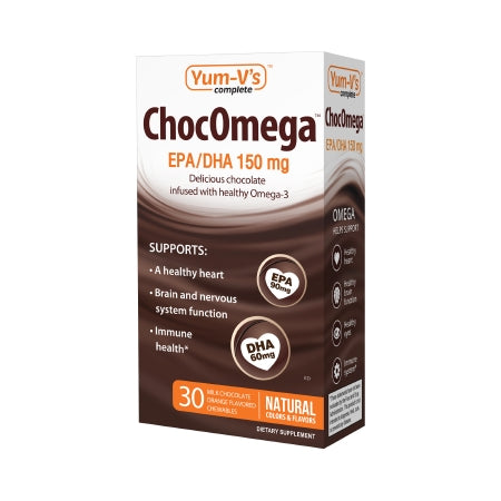 Geri-Care  8062-03 Dietary Supplement YumV's ChocoMega Fish Oil / DHA / EPA 150 mg - 60 mg - 90 mg Strength Soft Chews 30 per Box Milk Chocolate Orange Flavor