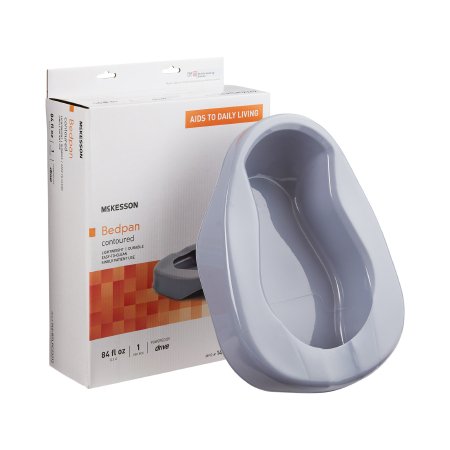 McKesson Brand 146-RTLPC23212 Contoured Bedpan McKesson Gray 84 oz. / 2484 mL